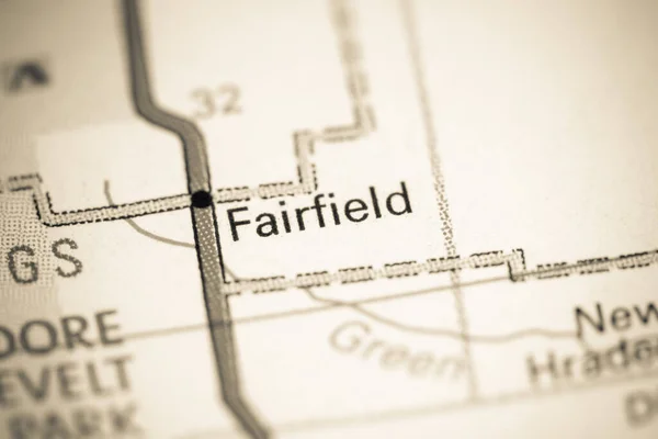 フェアフィールド ノースダコタ州 地図上のアメリカ — ストック写真