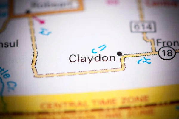 Claydon Vagyok Kanada Interaktív Térképen — Stock Fotó