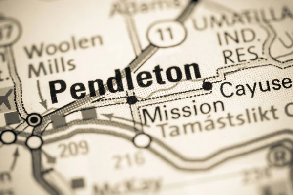 Pendleton Oregon Usa Auf Einer Karte — Stockfoto