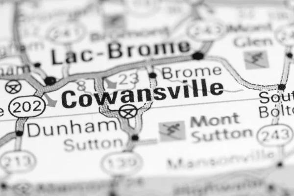 Cowansville. Canada on a map.