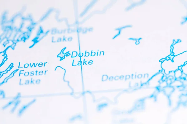 Dobbin Lake. Canada on a map.