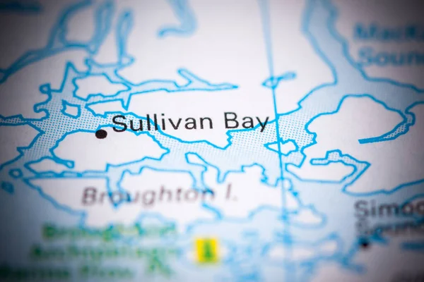 Sullivan Bay. Canada on a map.