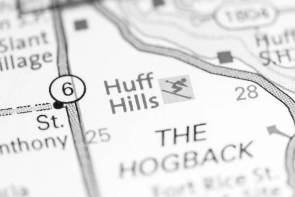 Huff Hills Dakota Del Norte Eeuu Mapa —  Fotos de Stock