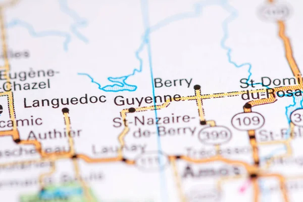 Guyenne Canada Map — Stock Photo, Image