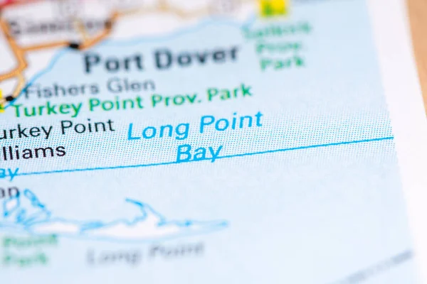 Long Point Bay Kanada Karta — Stockfoto