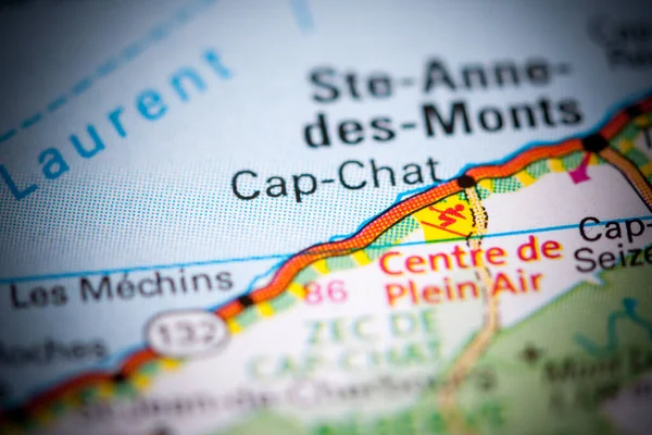 Cap Chat. Canada on a map.
