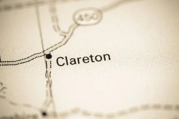 Clareton Vagyok Wyomingban Usa Térképen — Stock Fotó