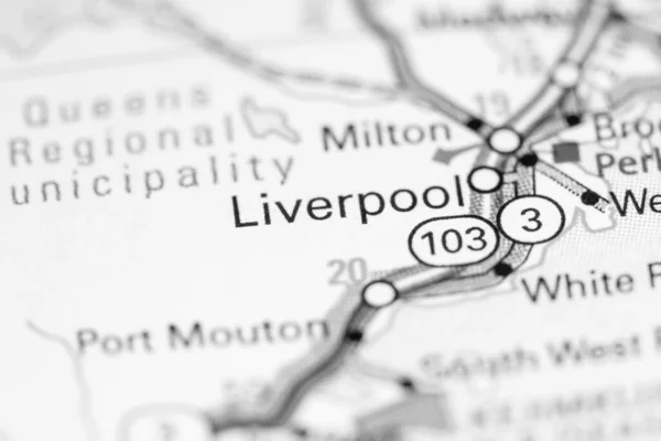 Liverpool Canada Map — Stock Photo, Image