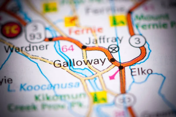Galloway. Canada on a map.