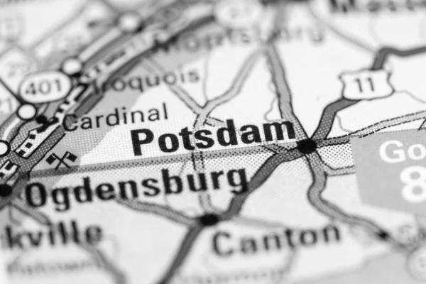 Potsdam. Canada on a map.