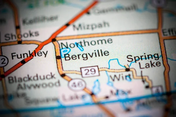 Bergville. Canada on a map.