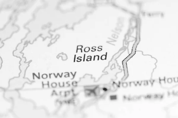 ロス島 地図上のカナダ — ストック写真