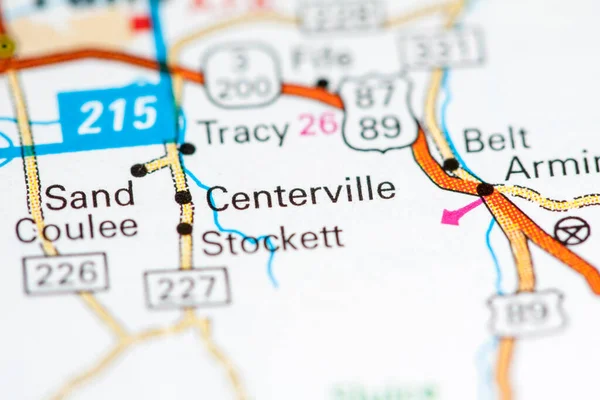 Centerville Montana Eeuu Mapa —  Fotos de Stock
