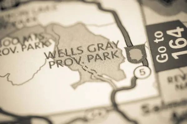 Wells Gray Prov. Park. Canada on a map.