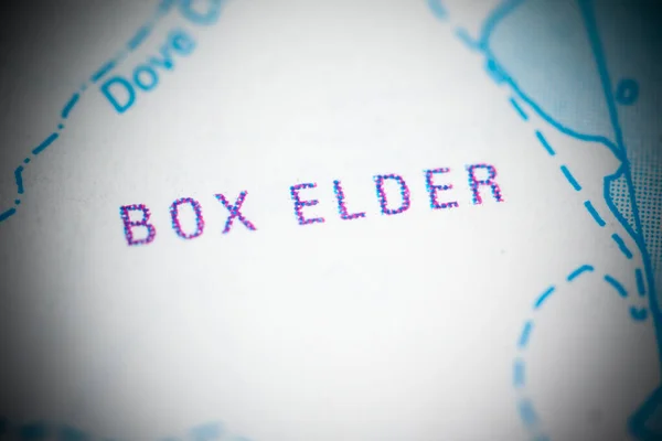 Box Elder. Utah. USA on a map.