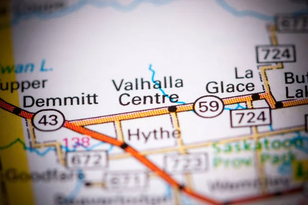 Centro Valhalla Canadá Mapa —  Fotos de Stock