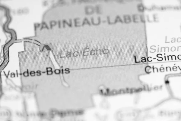 Lac Echo. Canada on a map.