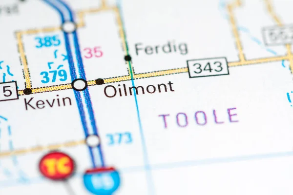 Oilmont Montana Usa Auf Einer Karte — Stockfoto