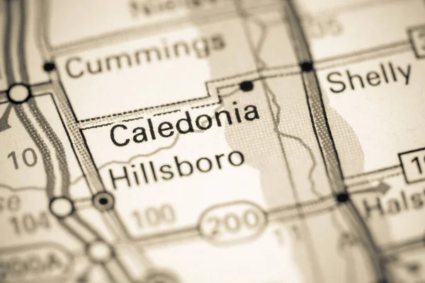 Caledonia North Dakota Usa Map — Stock Photo, Image