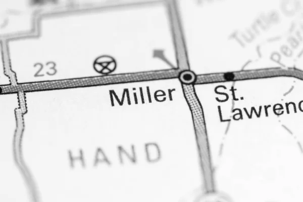 Miller Dakota Del Sur Eeuu Mapa — Foto de Stock