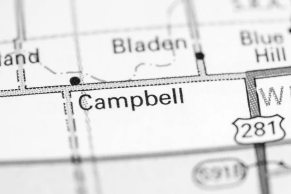 Campbell Nebraska Eeuu Mapa —  Fotos de Stock