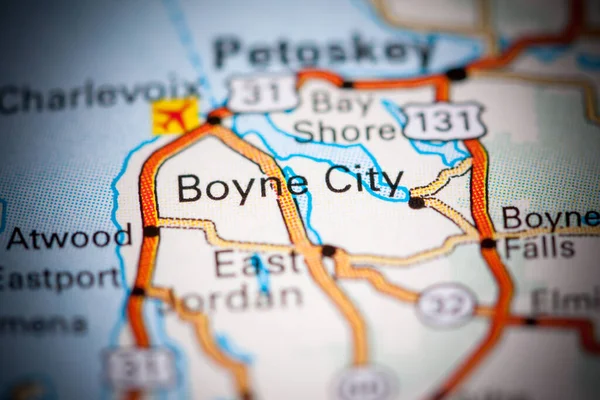 Boyne City Canadá Mapa — Foto de Stock