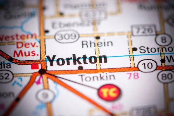Yorkton Kanada Haritada — Stok fotoğraf
