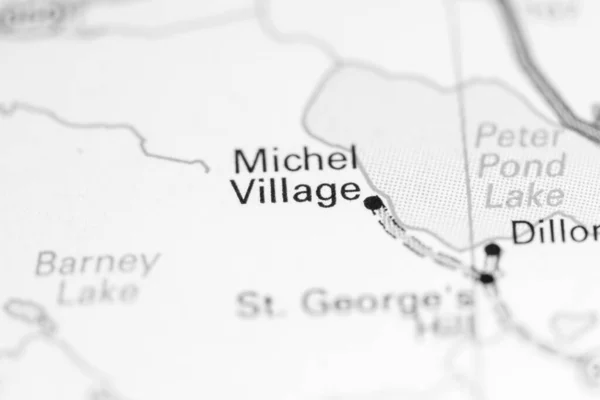 Michel Köyü Kanada Haritada — Stok fotoğraf