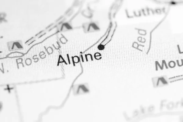 Alpino Montana Eeuu Mapa — Foto de Stock