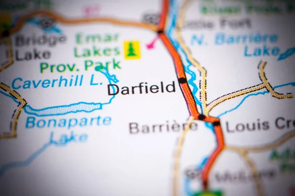 Darfield. Canada on a map.