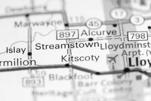 Streamstown Canada Een Kaart — Stockfoto