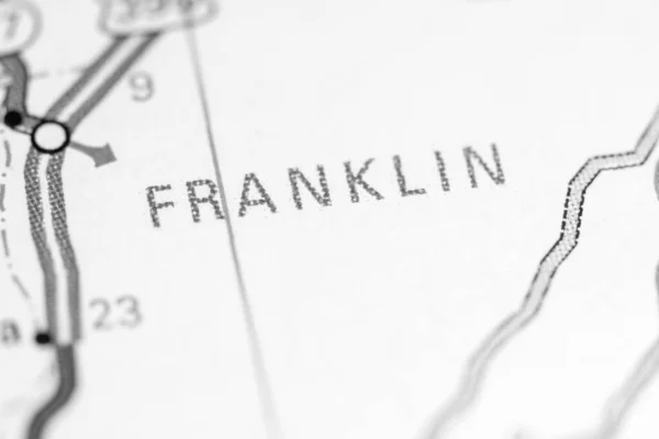 Φράνκλιν Πολιτεία Της Ουάσιγκτον Στο Χάρτη — Φωτογραφία Αρχείου