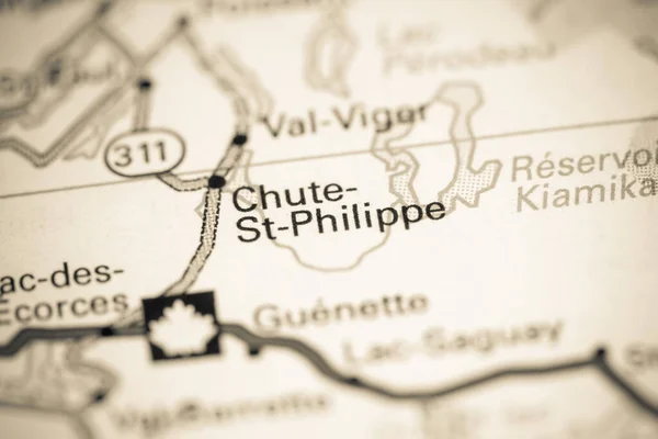 Chute St Philippe. Canada on a map.
