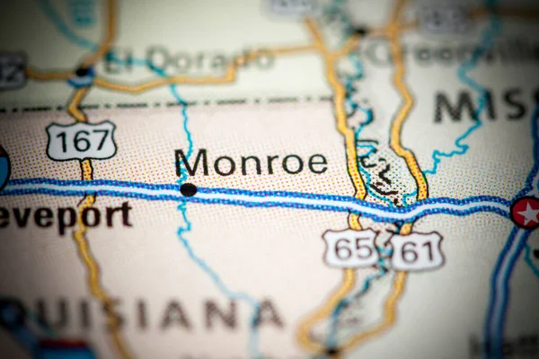 Met Monroe Usa Een Kaart — Stockfoto