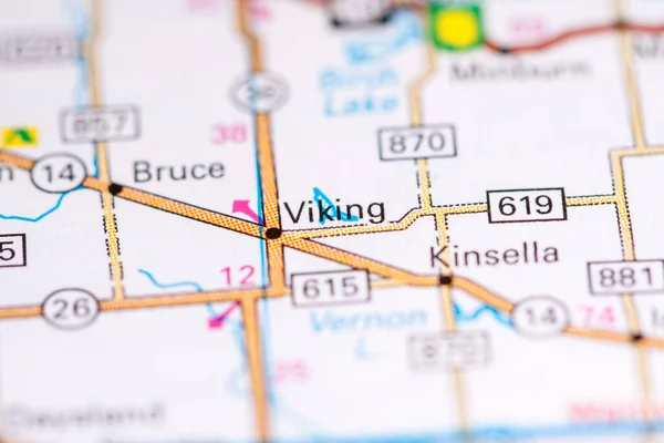 Viking. Canada on a map.