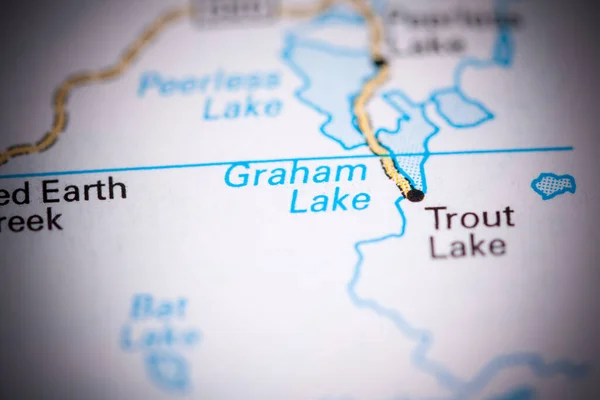 Graham Lake. Canada on a map.