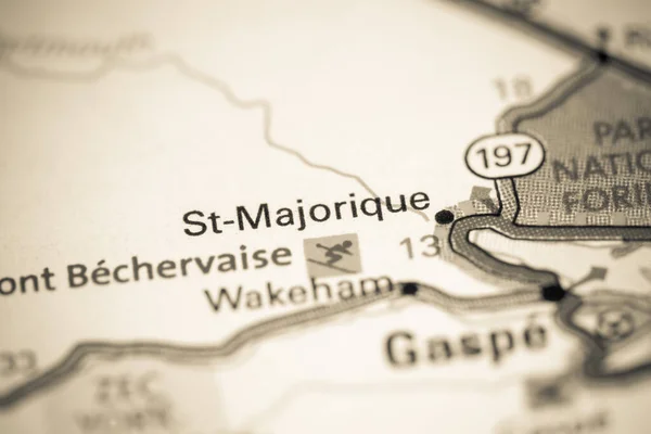 St. Majorique. Canada on a map.