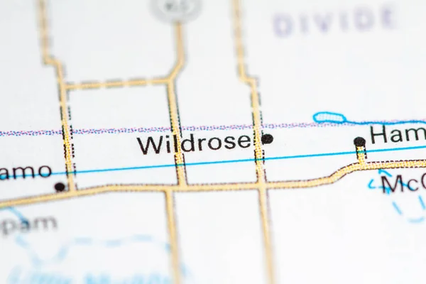 Wildrose North Dakota Usa Auf Einer Karte — Stockfoto