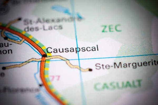 Causapscal. Canada on a map.