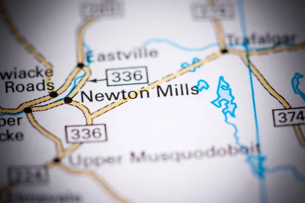 Newton Mills. Canada on a map.