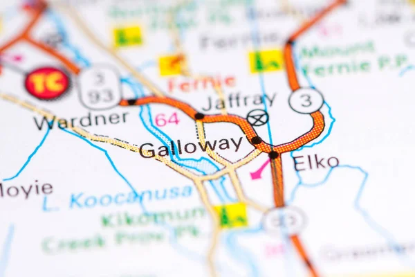 Galloway. Canada on a map.