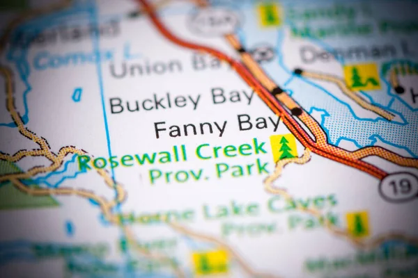 Fanny Bay. Canada on a map.