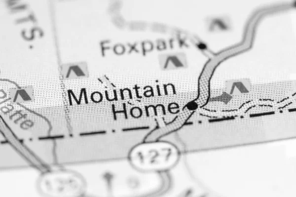Hegyi Otthon Wyomingban Usa Interaktív Térképen — Stock Fotó