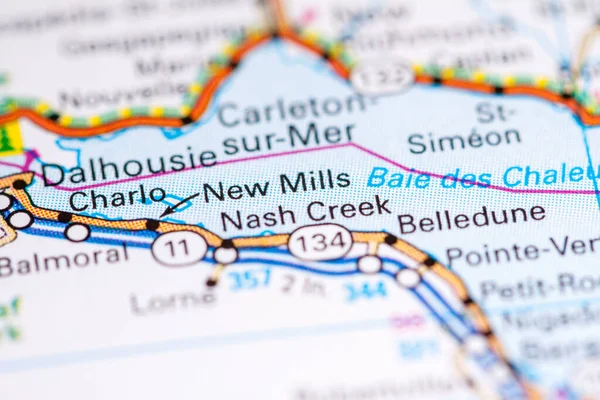 New Mills Canada Map — Stock Photo, Image