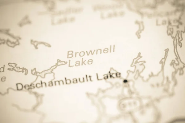 Brownell Lake. Canada on a map.