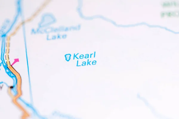 Kearl Lake Canada Una Mappa — Foto Stock