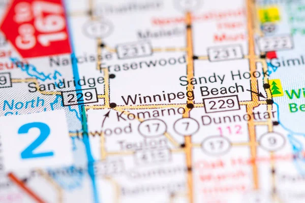 Winnipeg. Canada on a map.