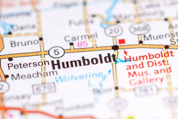Humboldt. Canada on a map.