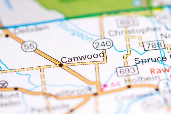 Canwood Canadá Mapa —  Fotos de Stock