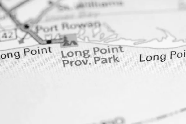 Long Point Provinciaal Park Canada Een Kaart — Stockfoto
